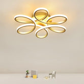 Modern ceiling light fixture in a minimalistic room setting